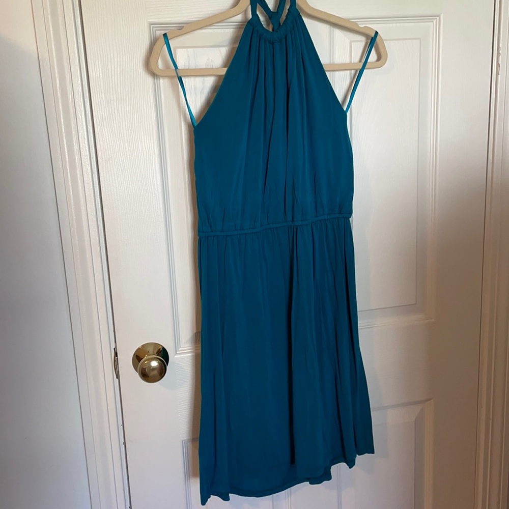 Loft halter dress size small in teal